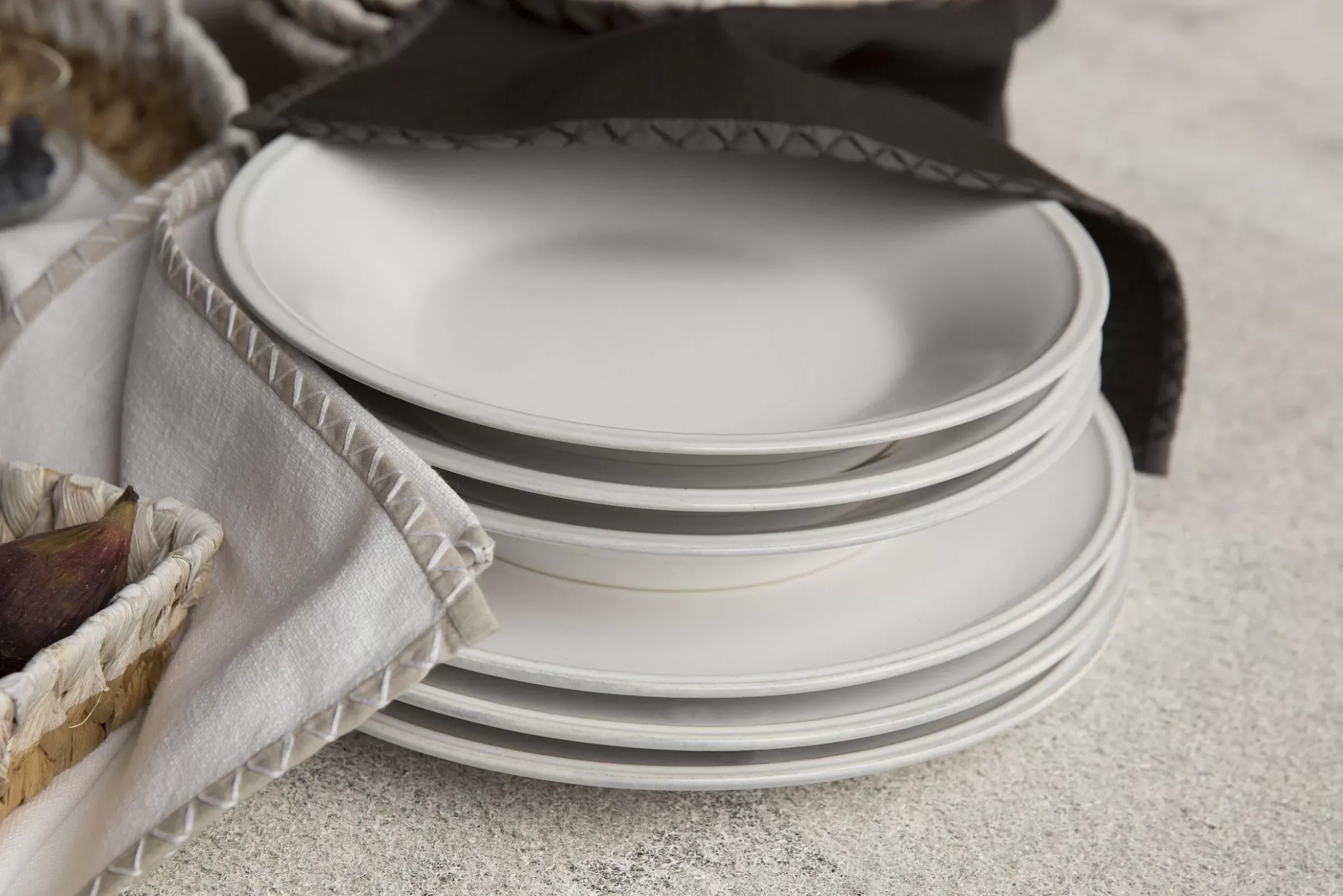 Assiettes, Plats Et Bols^Flamant Jille, Assiette Creuse, Ceramique, Blanc