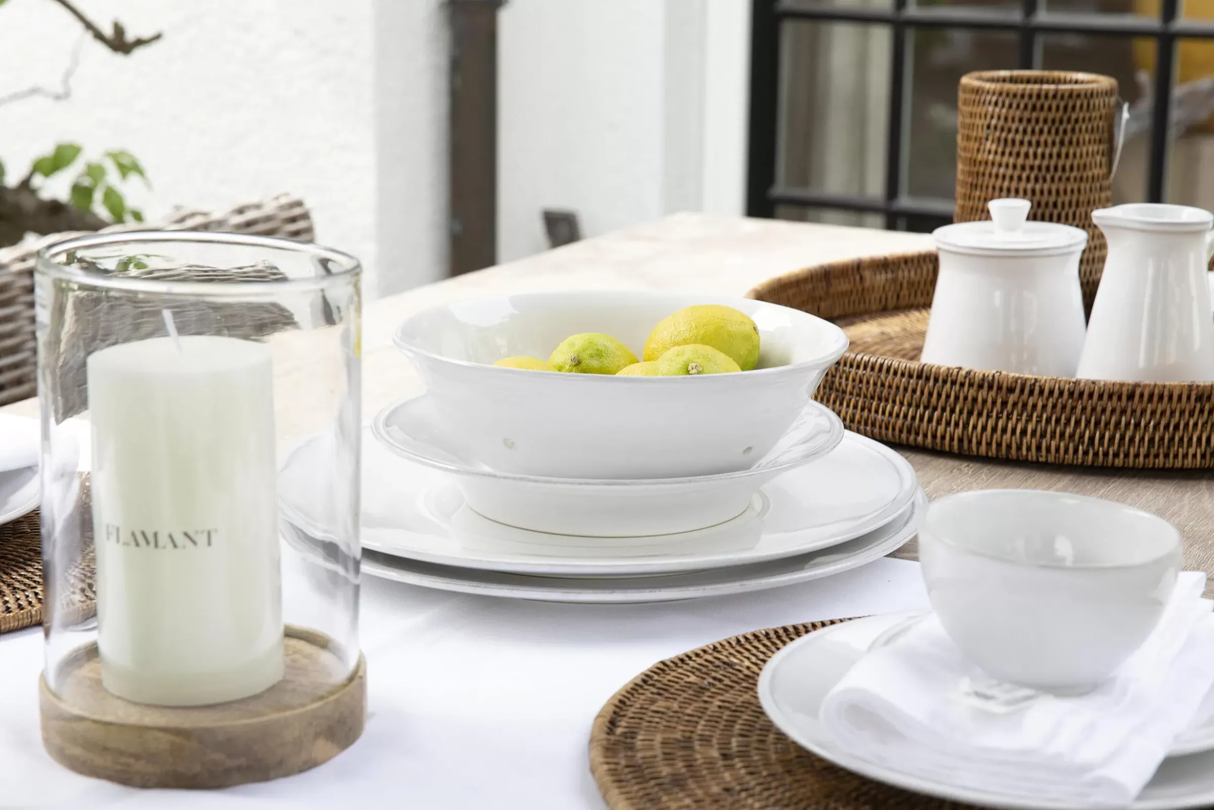 Accessoires^Flamant Jille, Passoire, Ceramique, Blanc