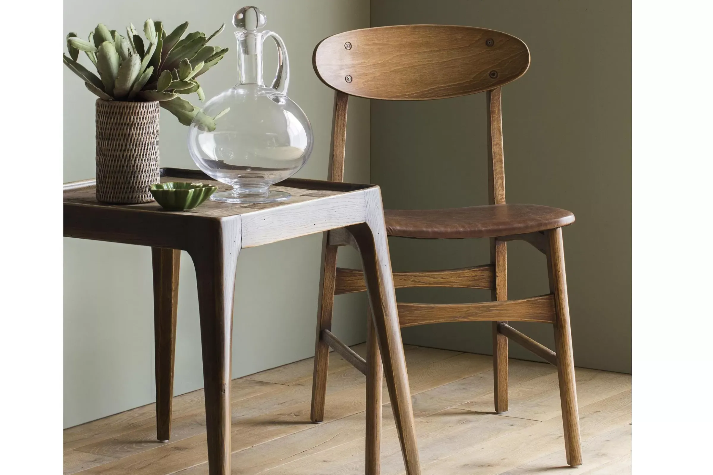 Chaises^Flamant Joel, Chaise, Chene Et Assise Cuir