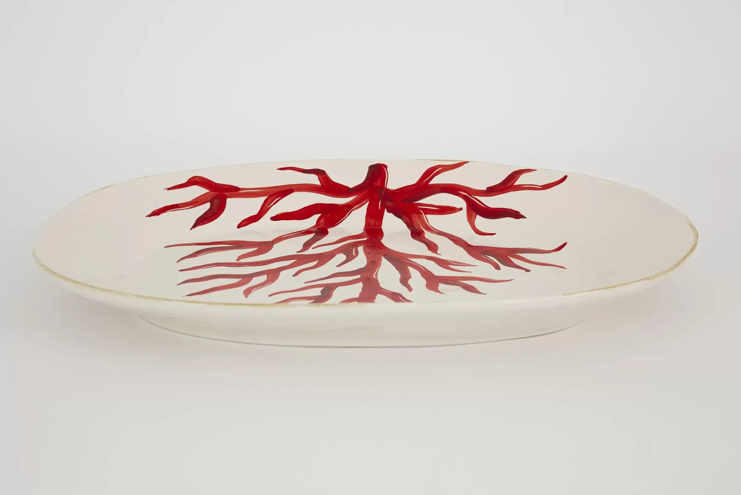 Assiettes, Plats Et Bols^Flamant Kao, Assiette De Service, Corail, Ovale
