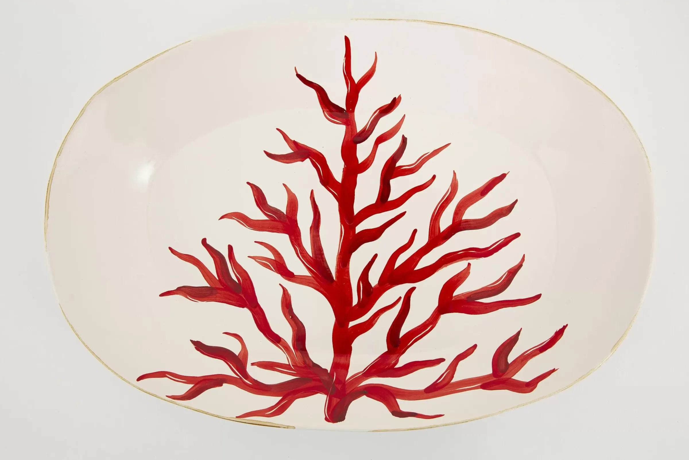 Assiettes, Plats Et Bols^Flamant Kao, Assiette De Service, Corail, Ovale