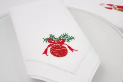 Textiles De Salle A Manger Et De Cuisine^Flamant Karoli, Serviette, Broderie, Lot De 4