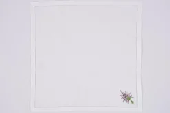 Textiles De Salle A Manger Et De Cuisine^Flamant Lavande, Serviette, Broderie, Lot De 6