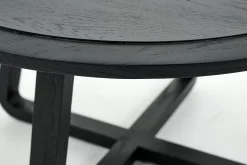 Table A Cafe^Flamant Livy, Table Basse, Ronde, Noir
