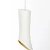 Eclairage^Flamant Lorey, Suspension, Blanc/Or
