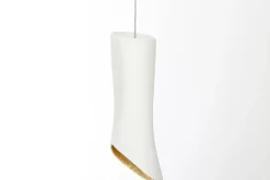 Eclairage^Flamant Lorey, Suspension, Blanc/Or