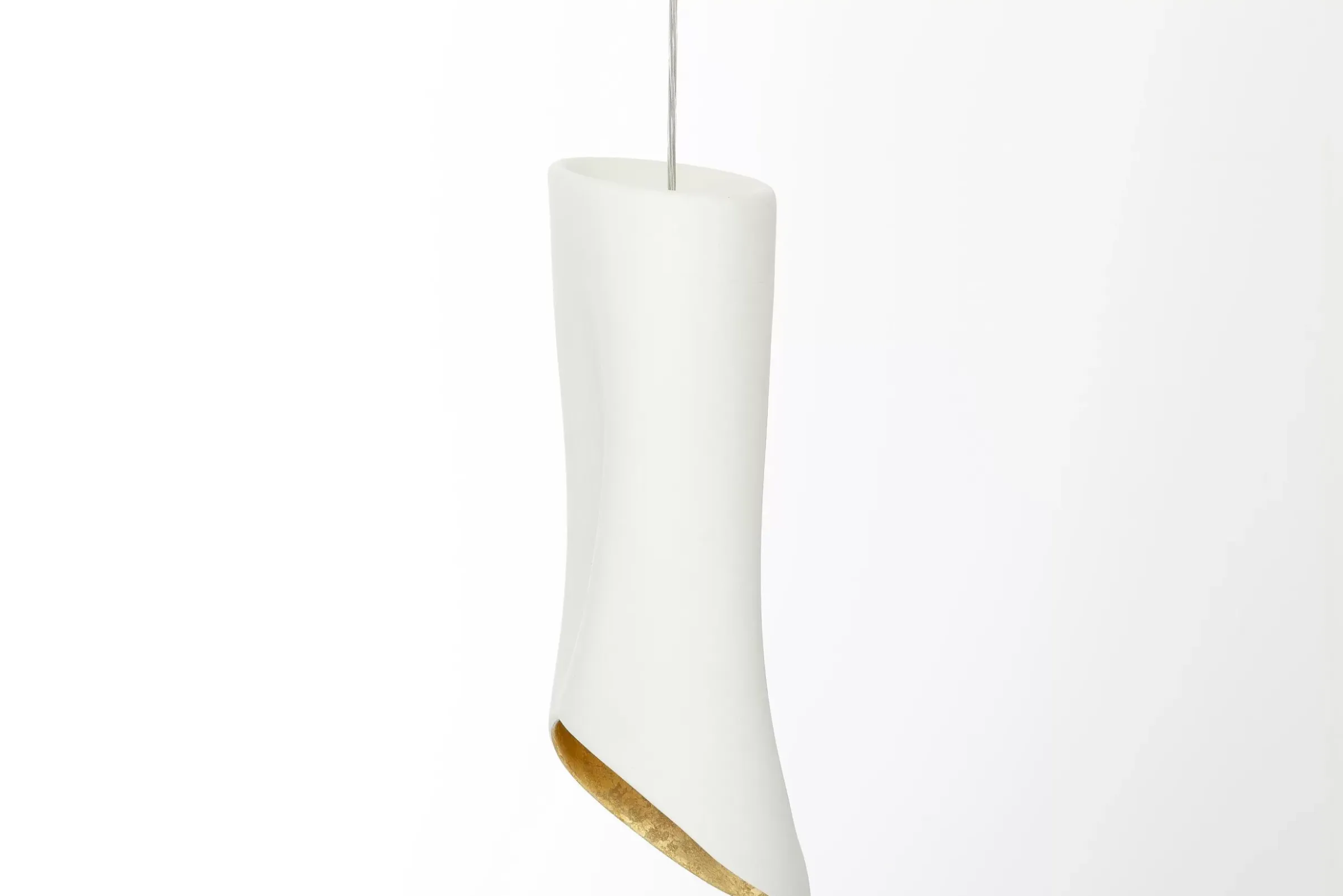 Eclairage^Flamant Lorey, Suspension, Blanc/Or