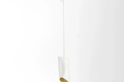 Eclairage^Flamant Lorey, Suspension, Blanc/Or