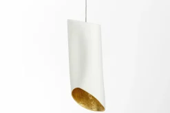 Eclairage^Flamant Lorey, Suspension, Blanc/Or