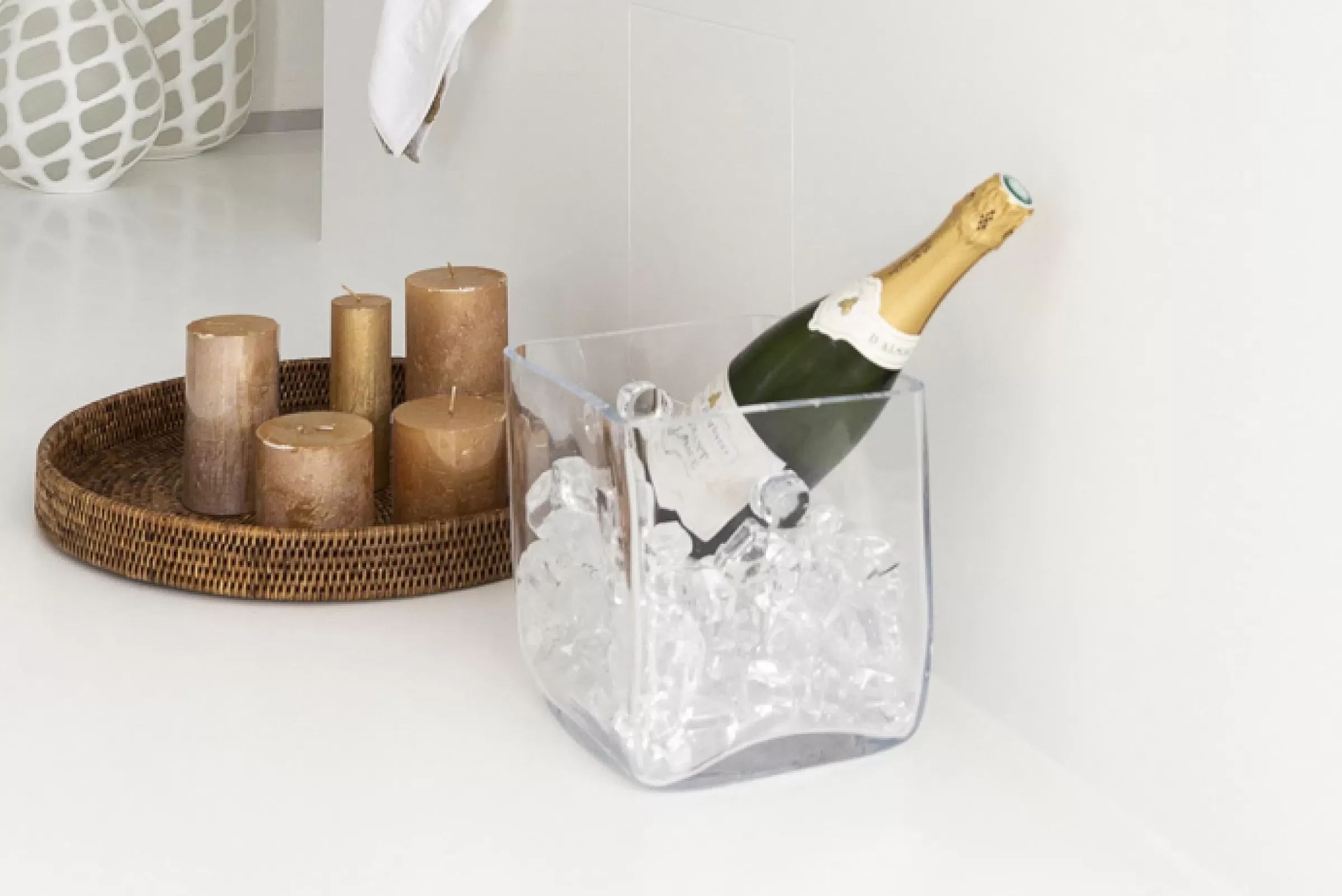 Accessoires^Flamant Lucy, Refroidisseur De Champagne, Verre, Carre