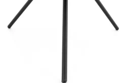 Table A Cafe^Flamant Madison, Table D'Appoint, Chene Et Metal, Ronde, 60 Cm, Marron Fonce
