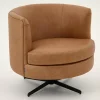 Canapés^Flamant Marchetti, Fauteuil, Cuir Cognoac, Rotatif