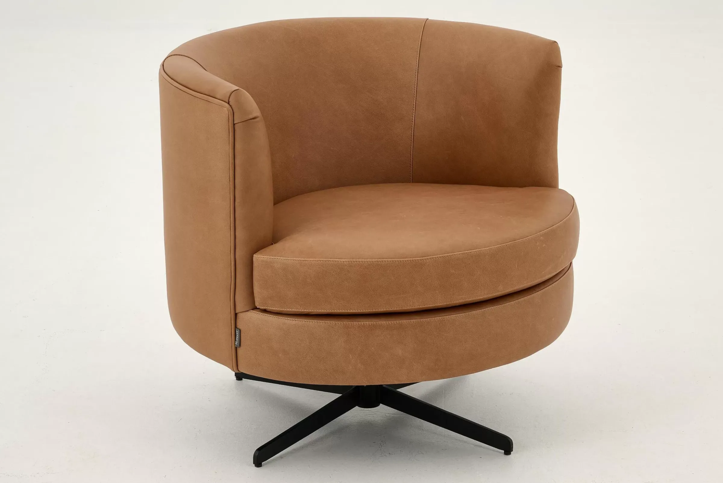 Canapés^Flamant Marchetti, Fauteuil, Cuir Cognoac, Rotatif