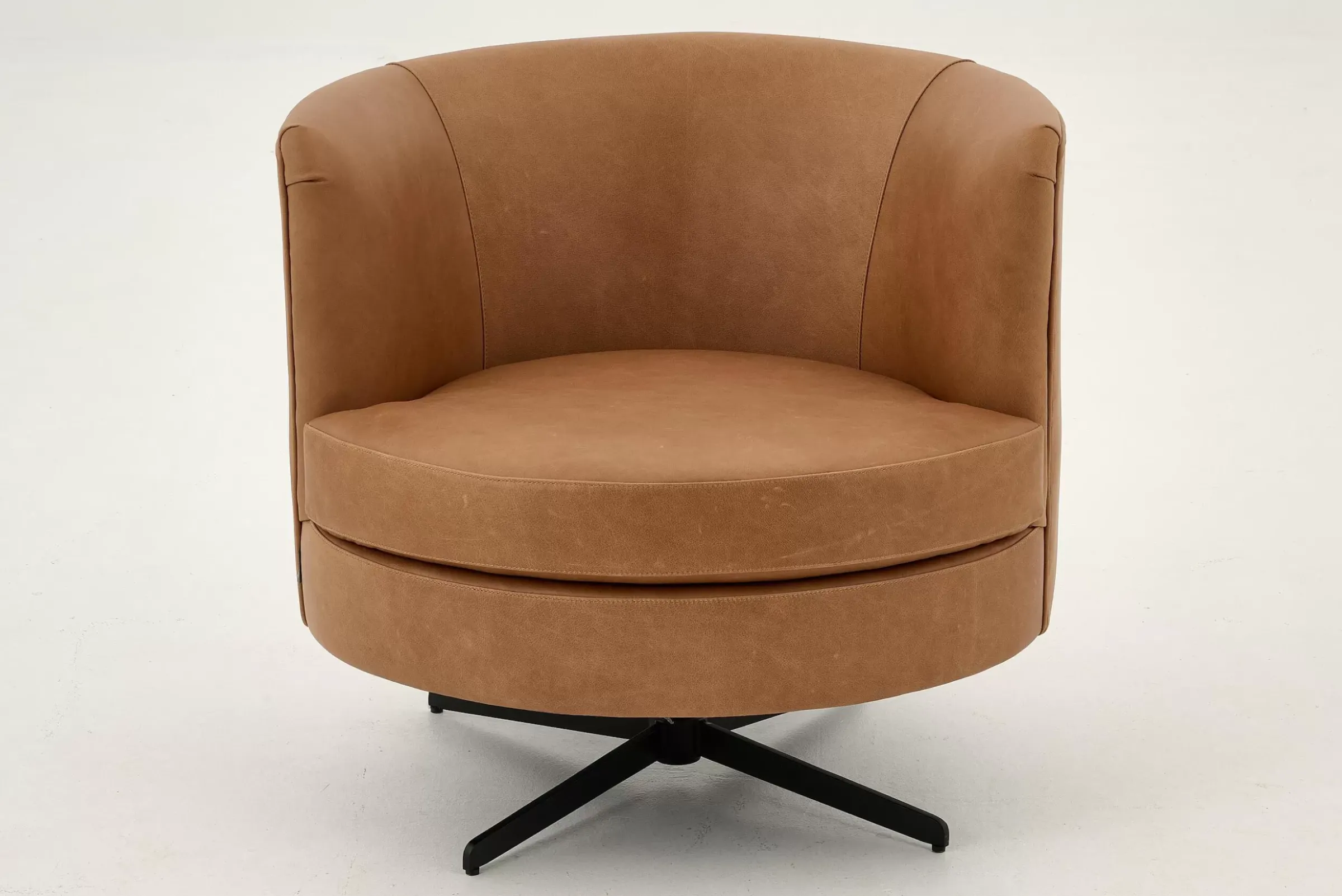 Canapés^Flamant Marchetti, Fauteuil, Cuir Cognoac, Rotatif