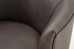Canapés^Flamant Marchetti, Fauteuil, Cuir Noir, Rotatif