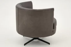 Canapés^Flamant Marchetti, Fauteuil, Cuir Noir, Rotatif