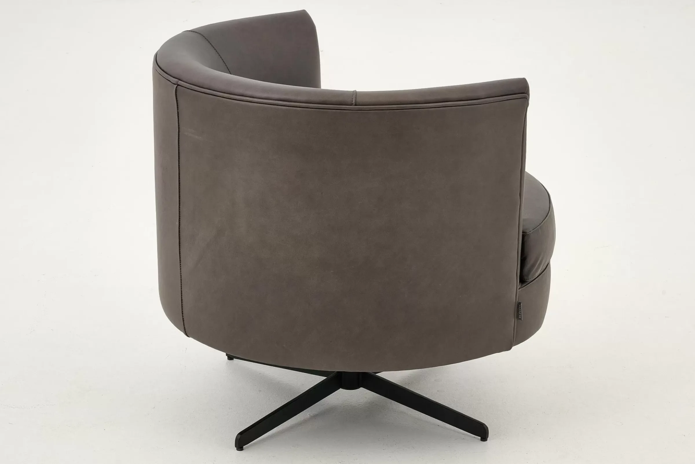Canapés^Flamant Marchetti, Fauteuil, Cuir Noir, Rotatif