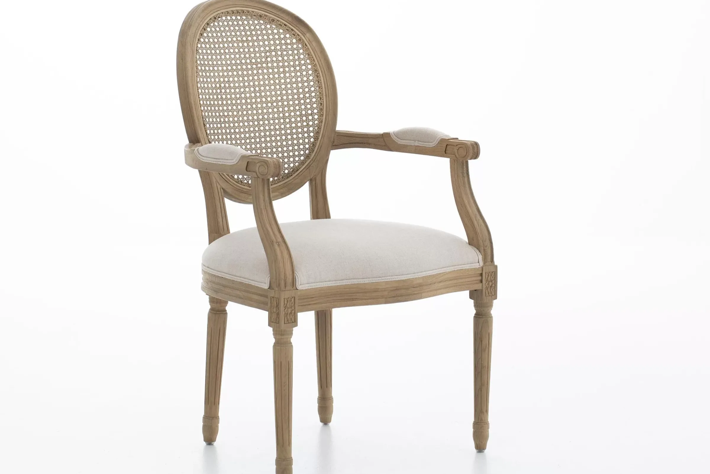 Chaises^Flamant Medy, Fauteuil, Chene, Lin Naturel