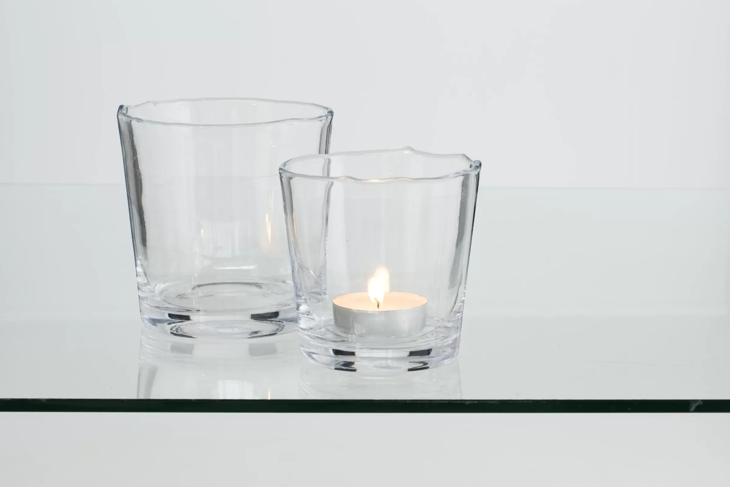 Décoration^Flamant Nali, Photophore, Souffle A La Bouche, Verre, 14 Cm