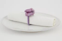 Fete Des Meres^Flamant Naoh, Rond De Serviette, Perles, Violet