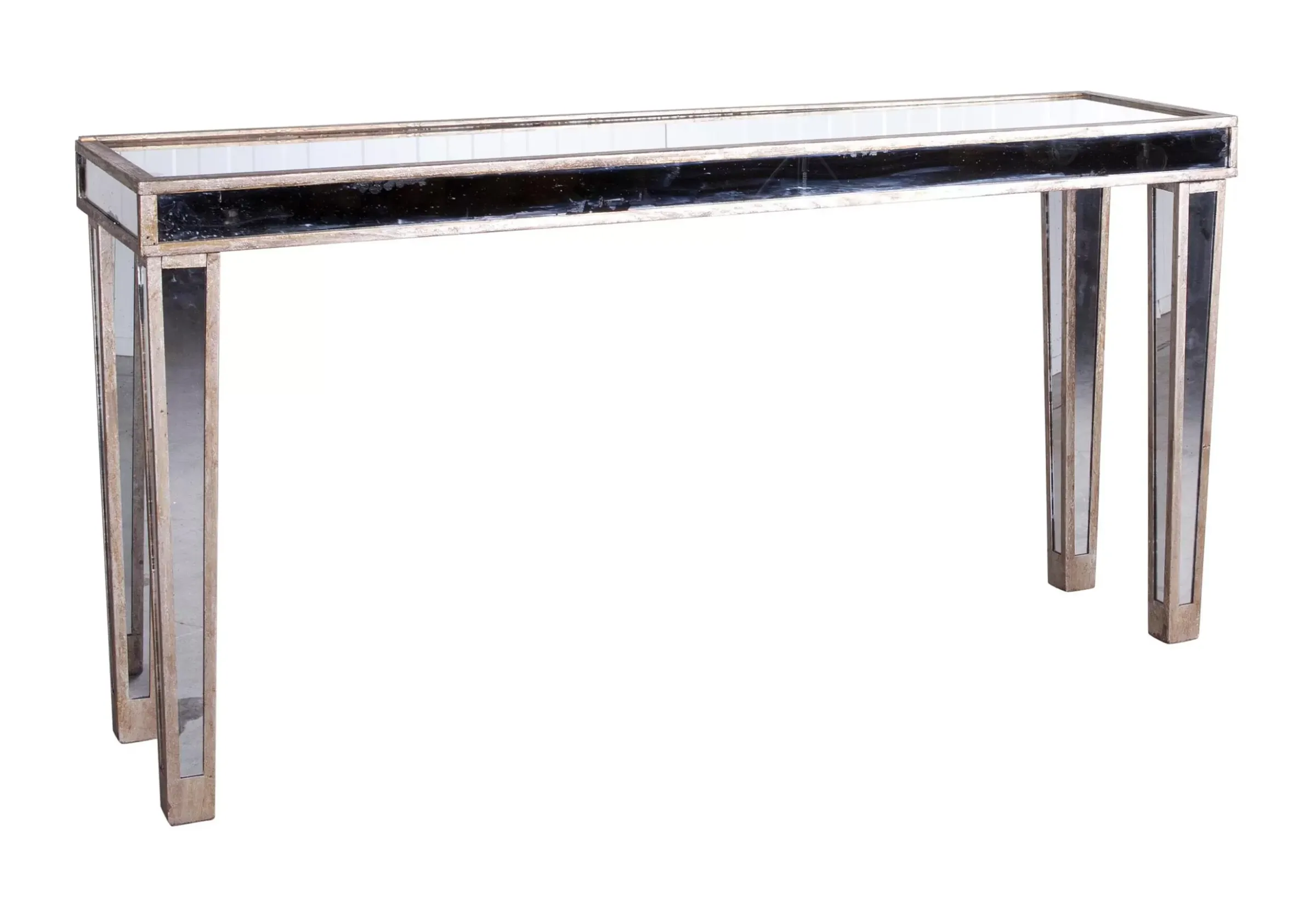 Table A Cafe^Flamant Naxos, Table Console, Miroir Verre Et Bois