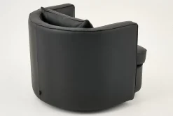 Canapés^Flamant Nelia, Fauteuil, Cuir Noir, Rotatif