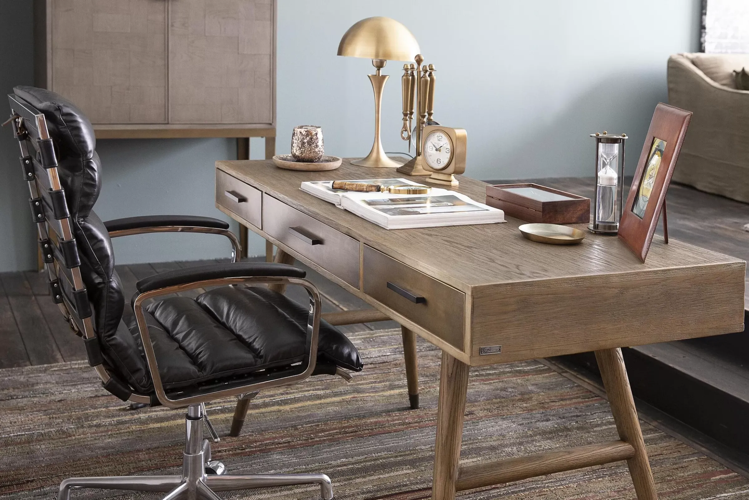 Bureaux^Flamant Nontemar, Bureau, Bois Et Laiton