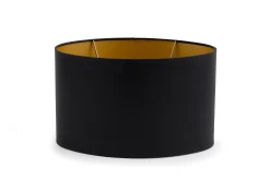 Eclairage^Flamant Ovale, Abat-Jour, Noir Et Or, Ovale, 30 Cm