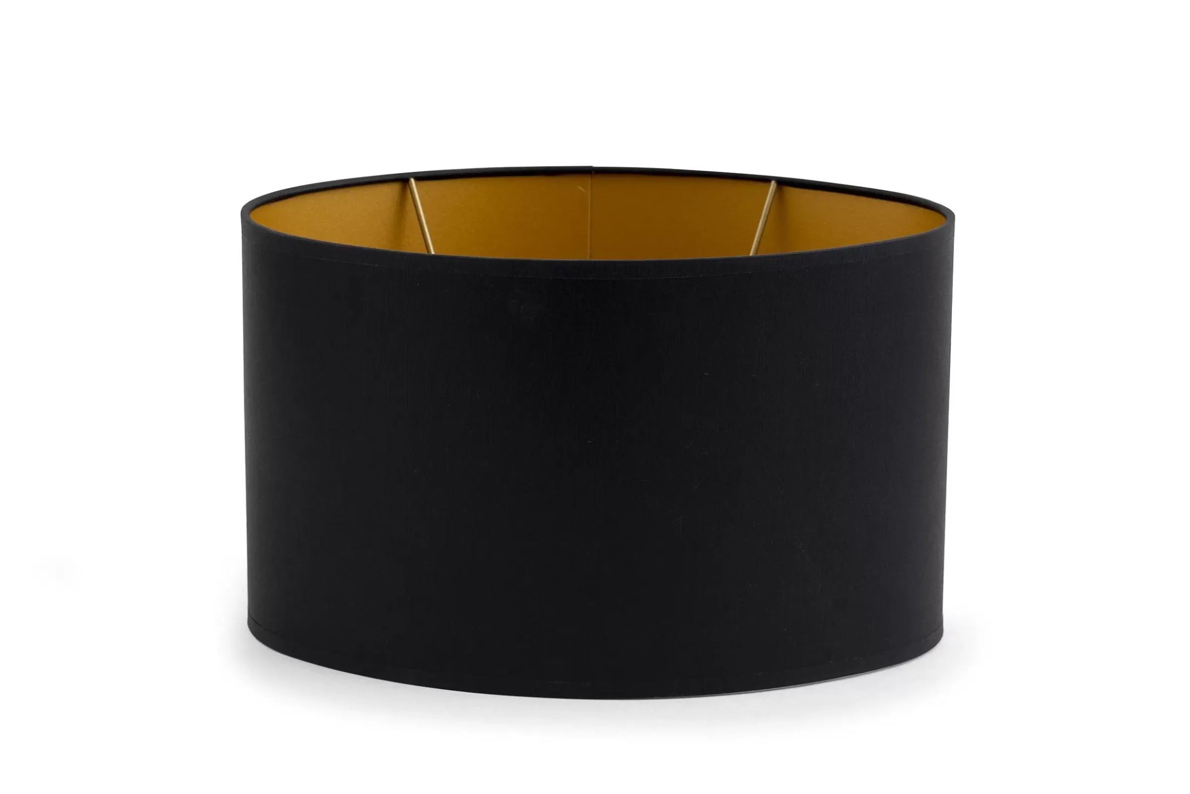 Eclairage^Flamant Ovale, Abat-Jour, Noir Et Or, Ovale, 30 Cm