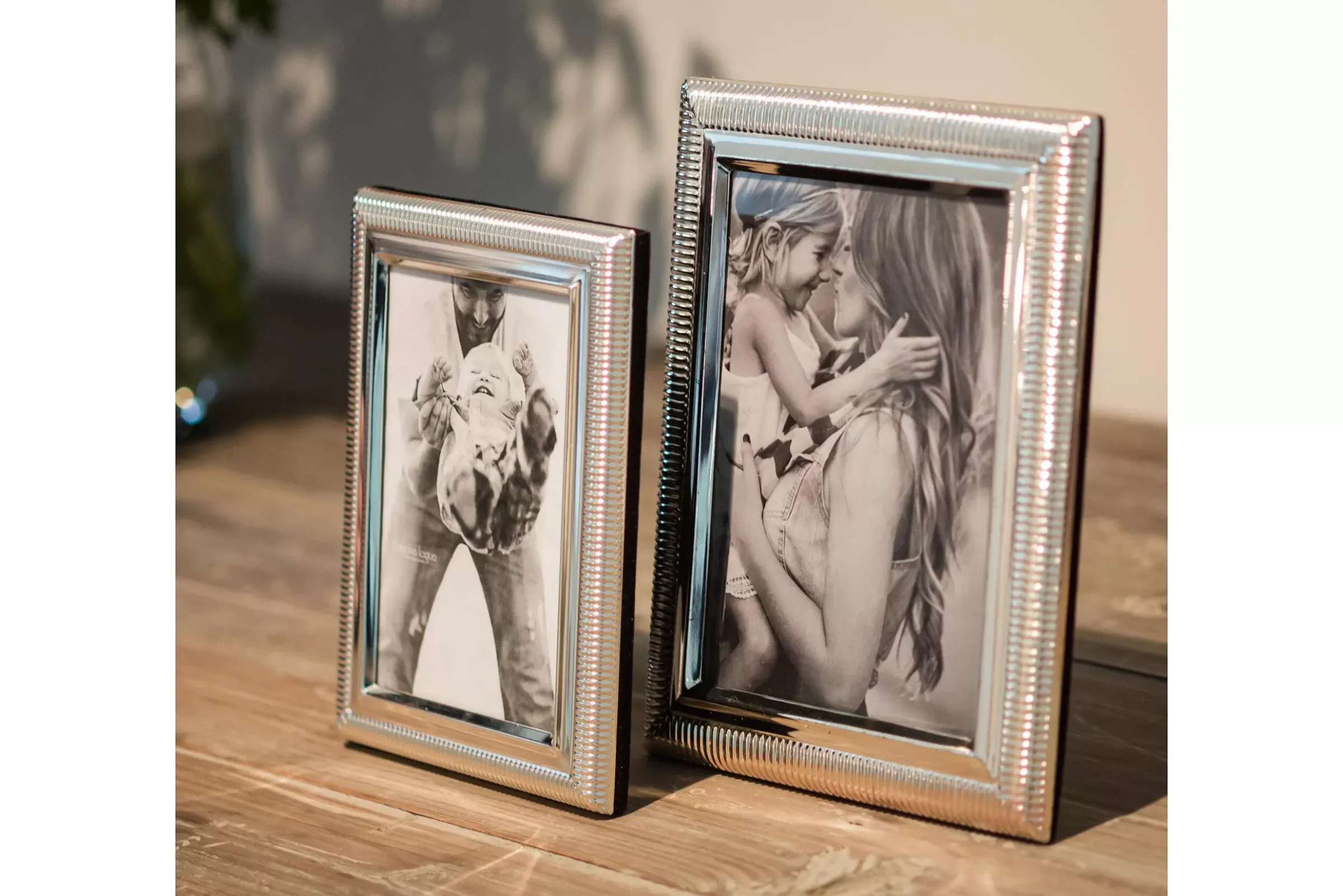 Décoration^Flamant Prestige, Cadre Photo, Plaque Argent, 9X13