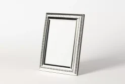 Décoration^Flamant Prestige, Cadre Photo, Plaque Argent, 9X13