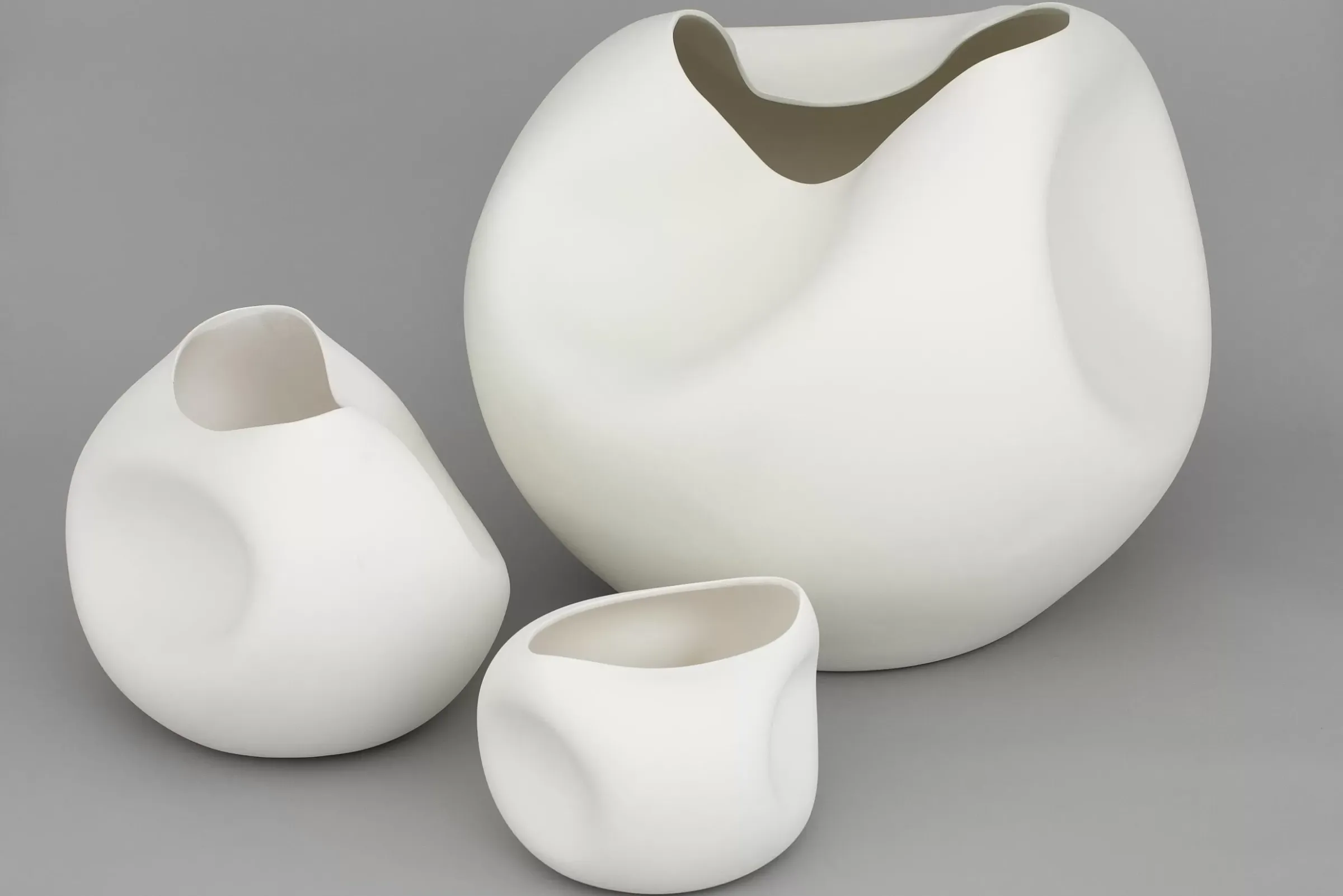 Décoration^Flamant Reynolds, Vase, Ceramique, Blanc, Modele 1