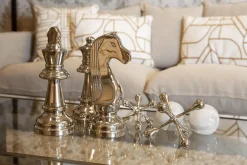 Décoration^Flamant Robbins, Piece D'Echecs, Reine, Nickel