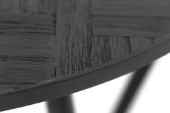 Table A Cafe^Flamant Robyn, Table Basse, Teck Recupere, Ronde, Ensemble De 2