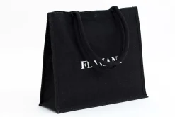 Décoration^Flamant Shopper , Sac Shopping, Jute, Noir
