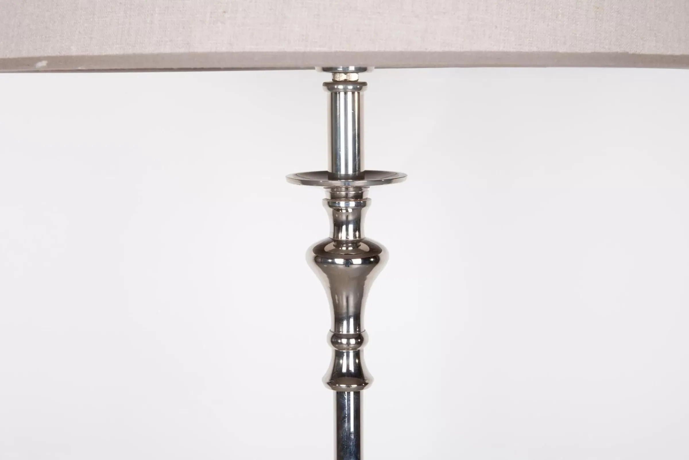 Eclairage^Flamant Sorah, Lampadaire, Laiton Et Nickel