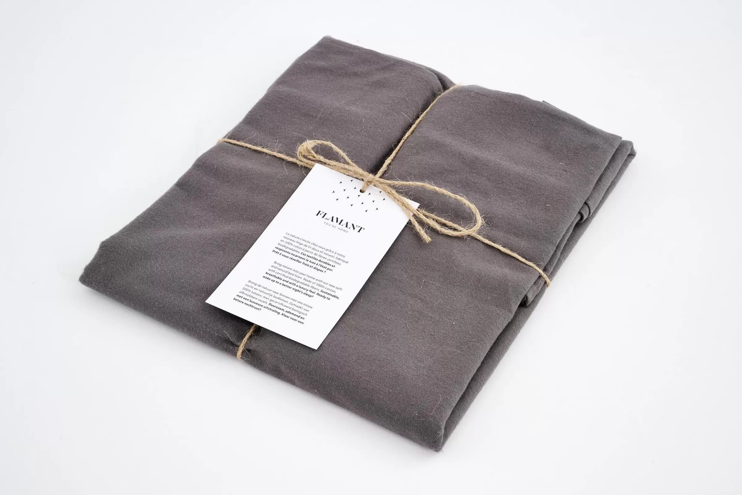 Draps De Lit^Flamant Stefano, Taie D'Oreiller, Lot De 2, 50 X 70, Rayures Grises