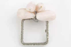 Fete Des Meres^Flamant Tina, Rond De Serviette, Perles, Blanc