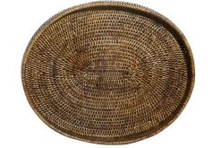 Accessoires^Flamant Togo, Plateau, Ovale, Avec Bord, Roseau, 46Cm