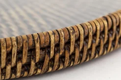 Accessoires^Flamant Togo, Plateau, Rond, Avec Verre, Reed