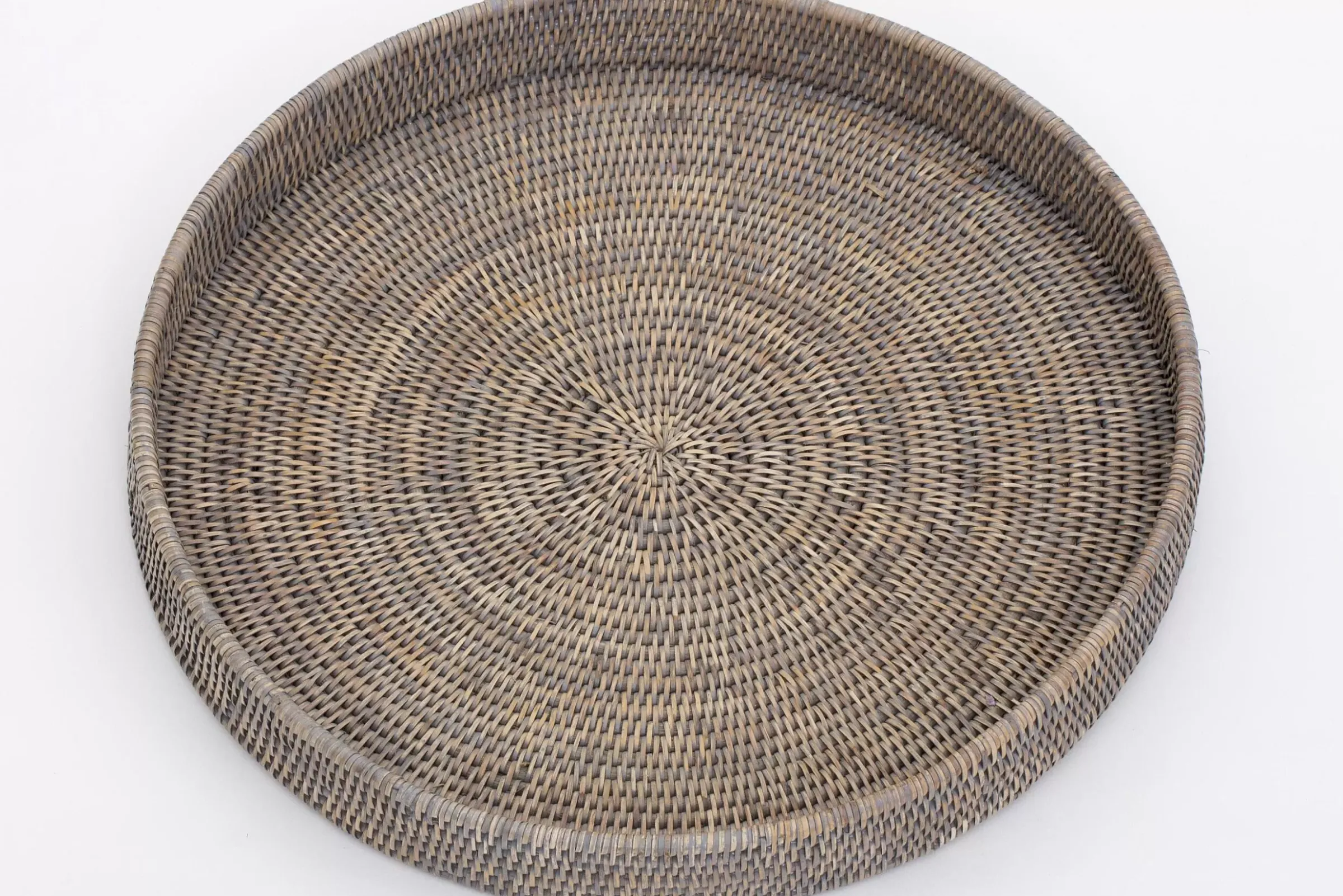 Accessoires^Flamant Togo, Plateau, Rond, Roseau, Gris, 48Cm