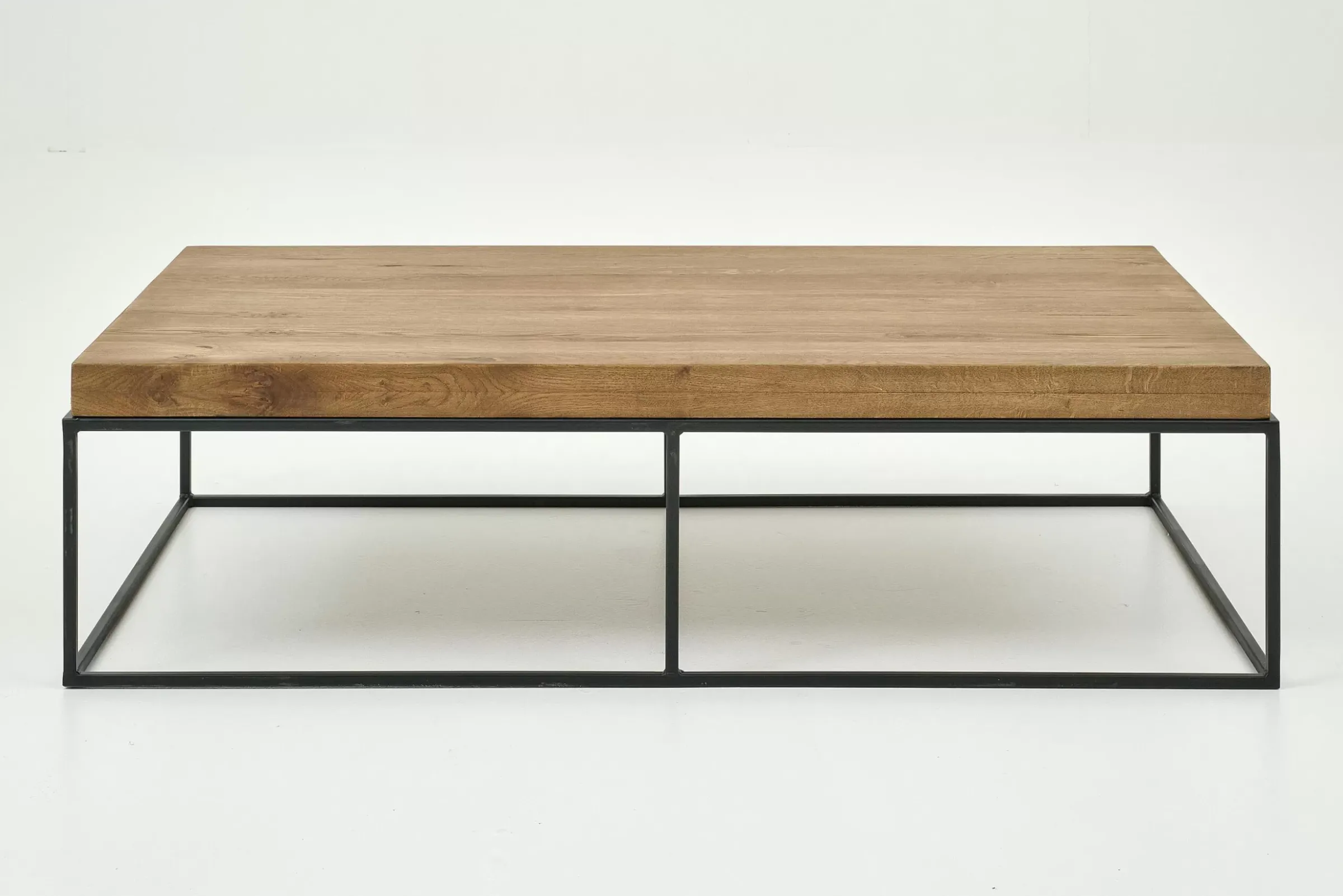 Table A Cafe^Flamant Urban, Table Basse, Chene Et Metal, Marron Clair