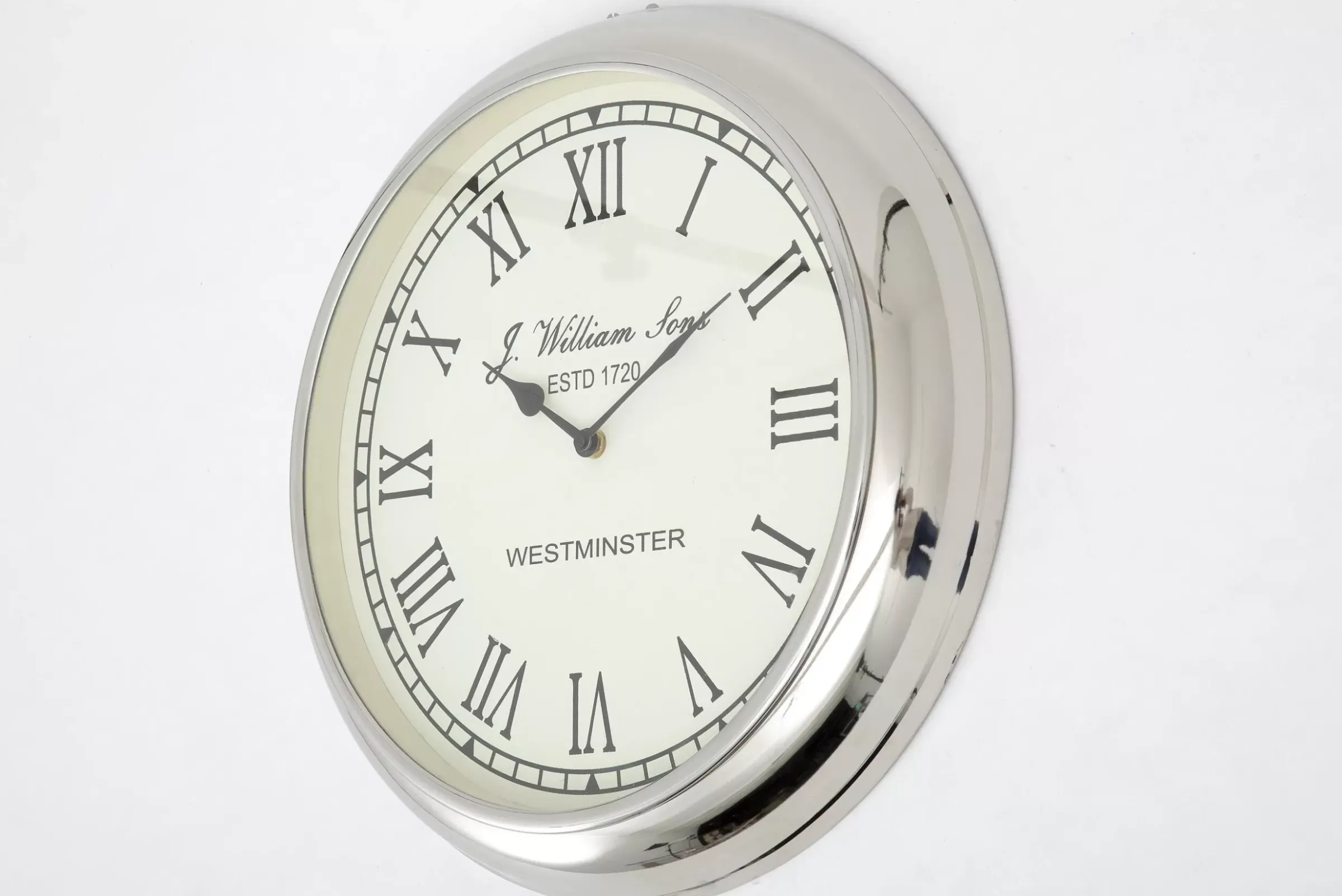 Décoration^Flamant Walters, Horloge Murale, Nickel