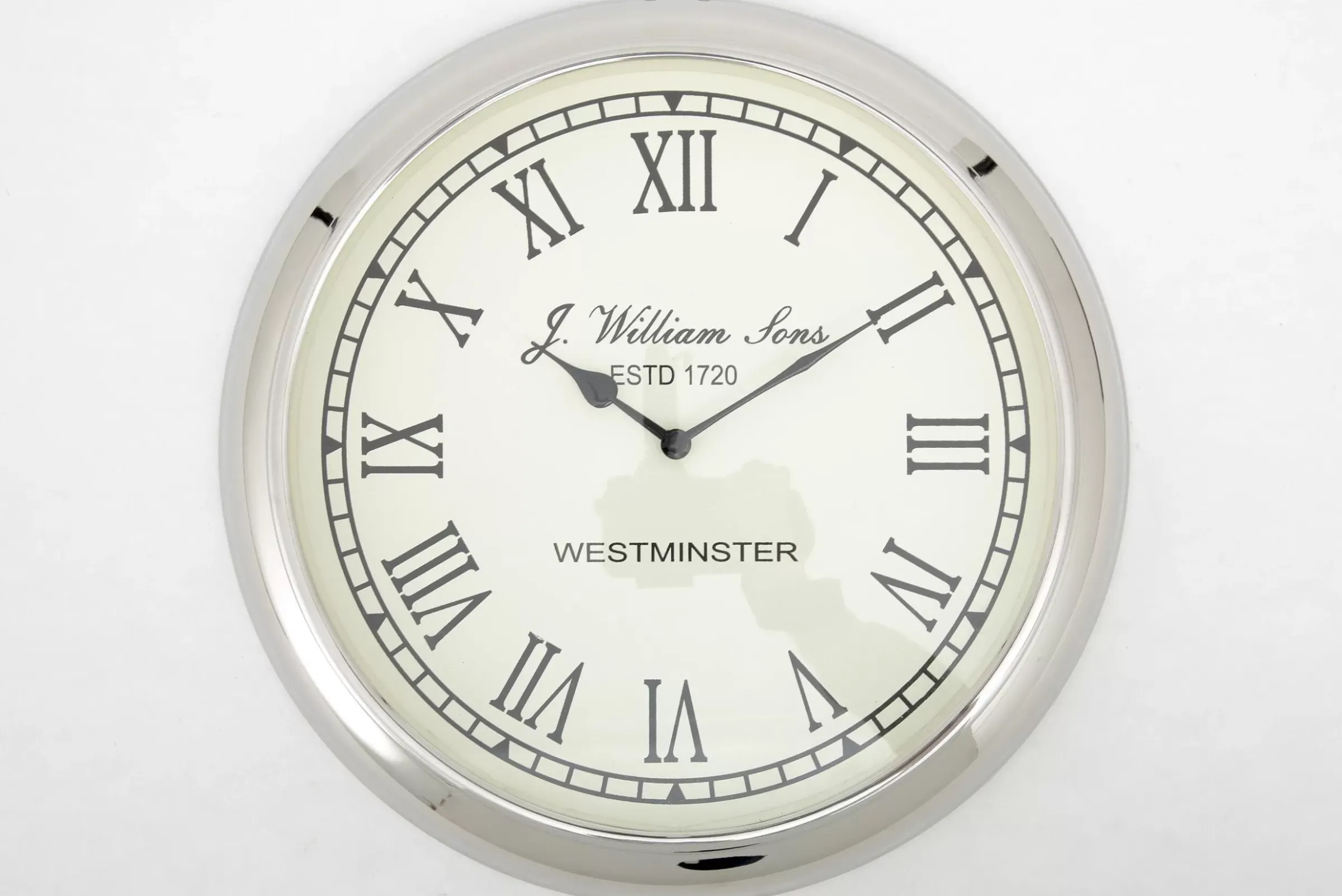 Décoration^Flamant Walters, Horloge Murale, Nickel