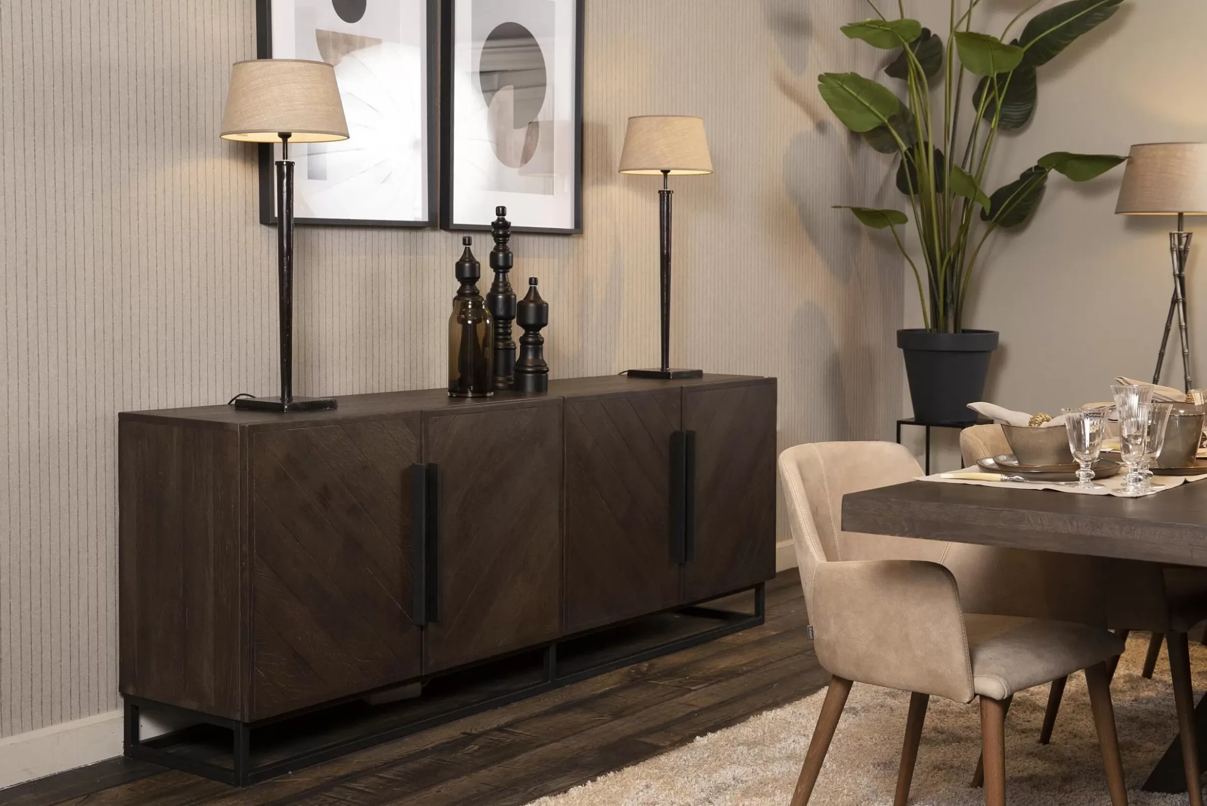 Décoration^Flamant Woodsen, Deco, Bois, Noir, M