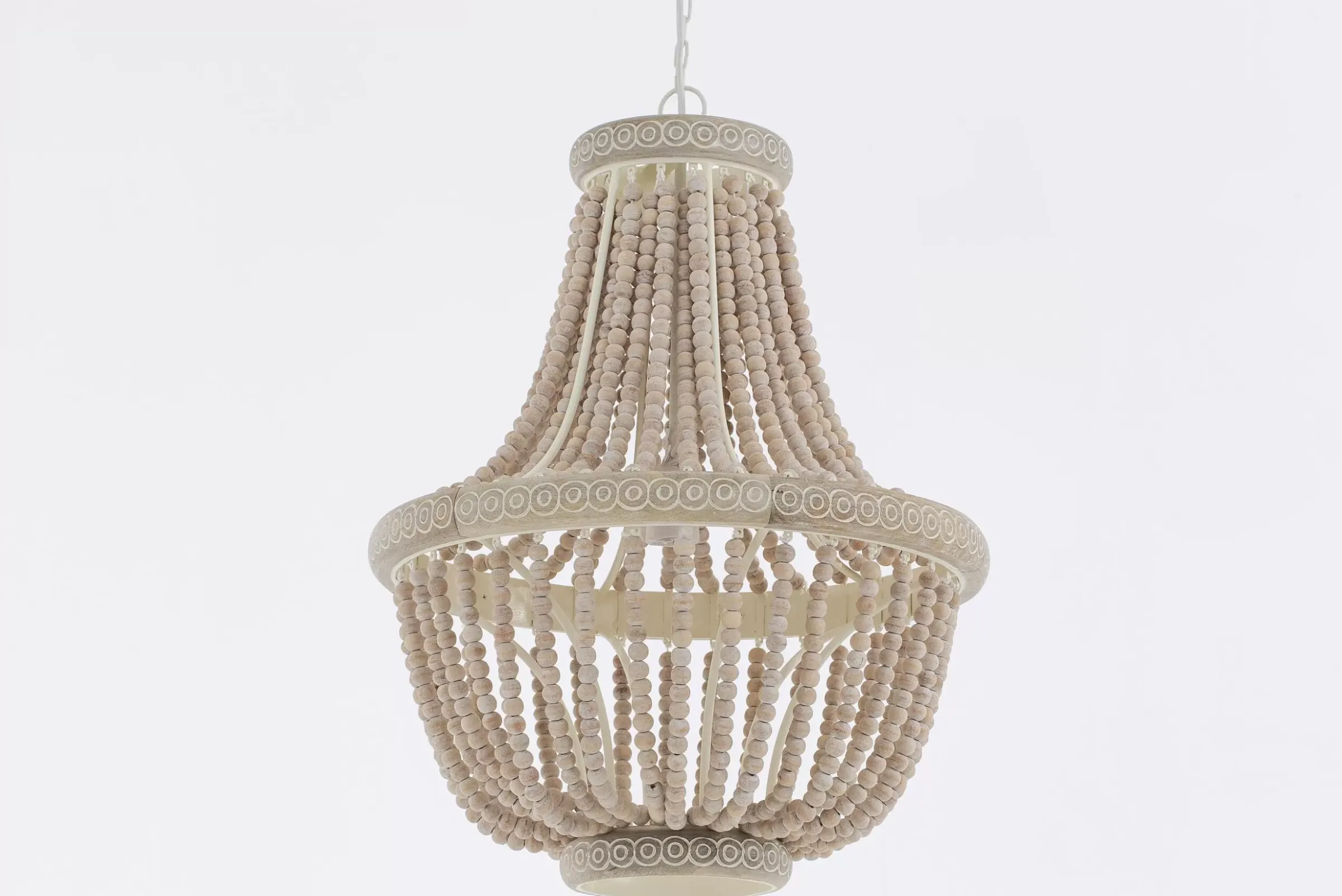 Eclairage^Flamant Zofia, Suspension, Perles De Fer Et Bois